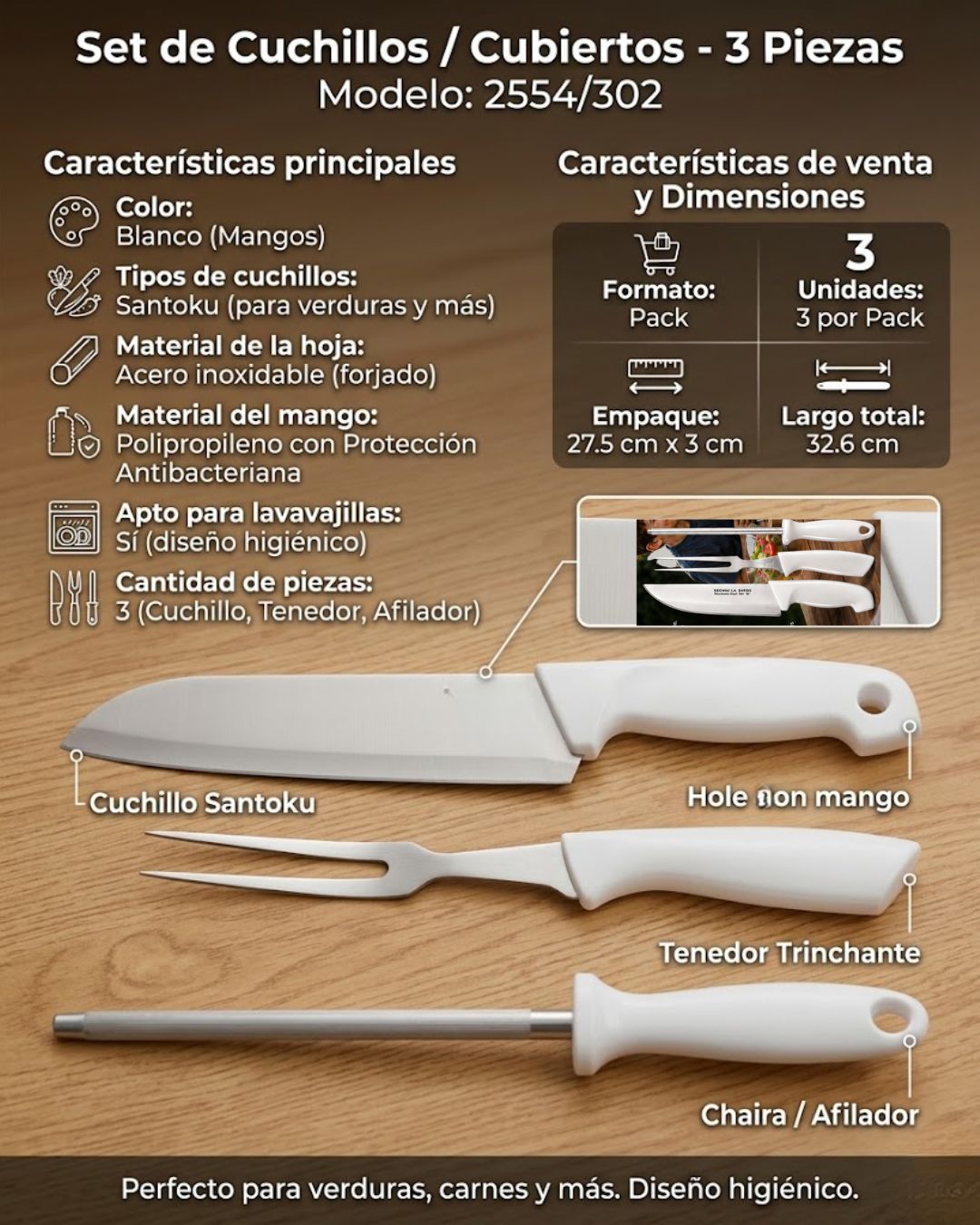 Set Cuchillo - 3 Piezas